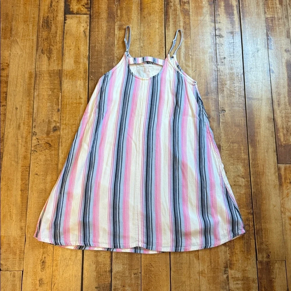 Roxy dress Multicolor Striped size 8 to 10 cotton vacation beach summer